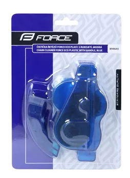 Čistička řetězů FORCE ECO plast. s rukojetí, modrá