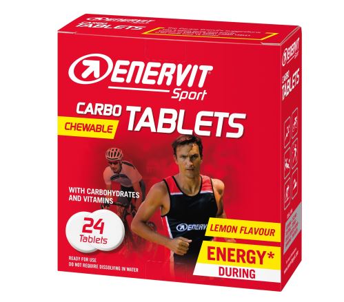 ENERVIT CARBO TABLETS box 24ks energy tablet - citron