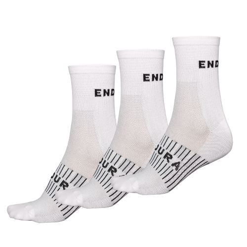 Endura Ponožky Coolmax Race (3-balení)  Blílý