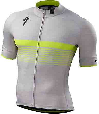 Specialized SL Expert Jersey 2017 Light Grey Heather/Neon Yellow