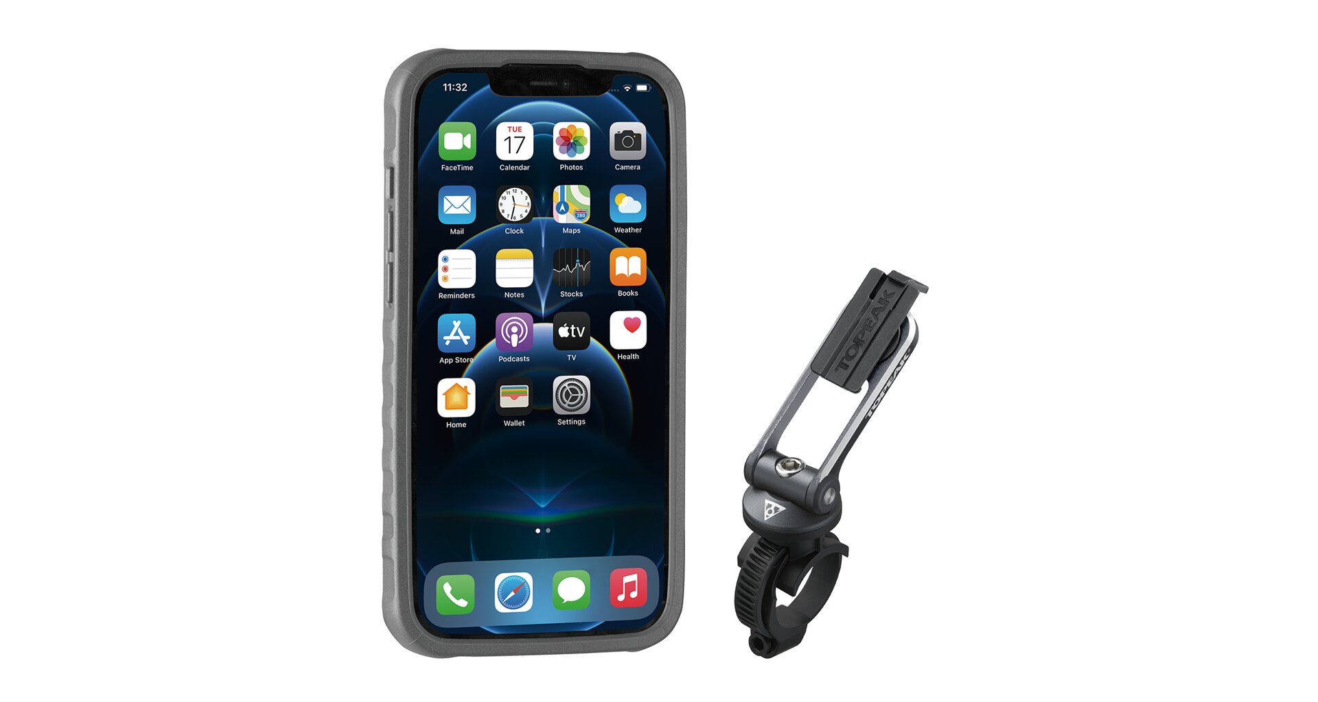 TOPEAK obal RIDECASE pro iPhone 12 Pro Max černá/šedá