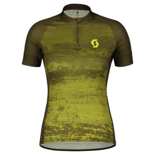 Dámský cyklistický dres SCOTT Endurance 30 kr. rukáv Fir Green/Bitter Yellow