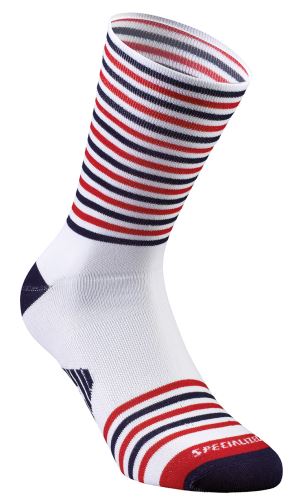 Specialized Full Stripe Summer Sock 2018 White/Blue/Red