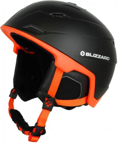 BLIZZARD Double ski helmet, black matt/neon orange - vel: 56-59cm