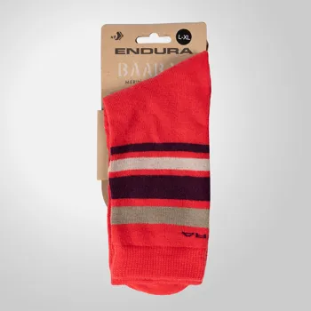 Endura ponožky Merino Stripe Granátové Jablko