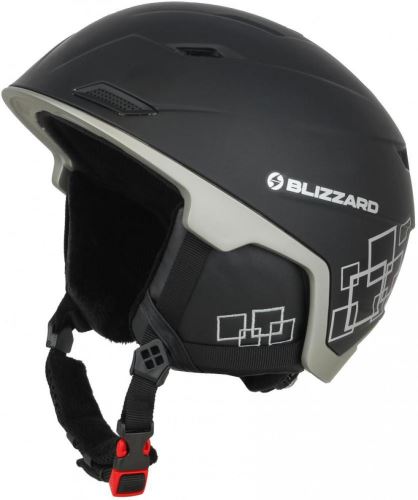 BLIZZARD Double ski helmet , black matt/gun metal/silver squares