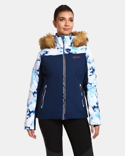 Dámská lyžařská bunda s integrovaným vyhříváním KILPI LENA-W Tmavě Modrá