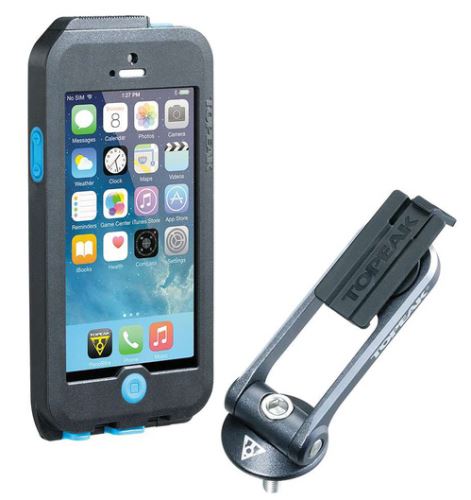 TOPEAK obal WEATHERPROOF RIDECASE pro iPhone 5 + SE černá/modrá