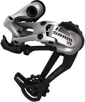 Přehazovačka SRAM X-5 9rychl., střední vodítko hliníkové, stříbrná Přehazovačka SRAM X-5 9rychl., střední vodítko hliníkové, stříbrná