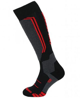 Lyžařské ponožky BLIZZARD Allround wool ski socks, black/anthracite/red