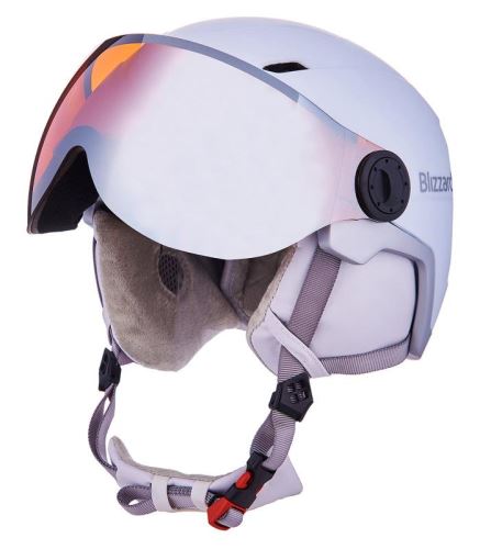 Helma BLIZZARD W2W Double Visor ski helmet, white matt, orange lens, mirror - vel. 56-59cm