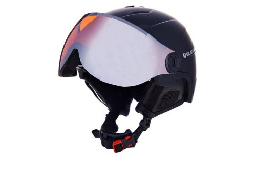 Helma BLIZZARD Double Visor ski helmet, black matt, orange lens, mirror