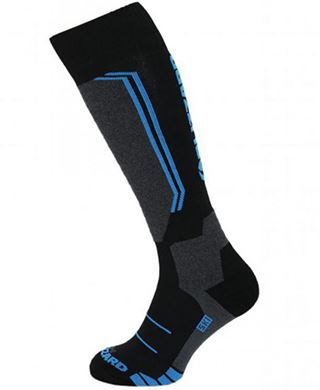 Lyžařské ponožky BLIZZARD Allround wool ski socks junior, black/anthracite/blue